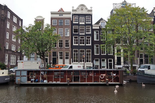 Amsterdam Poezenboot floating cat shelter on the canal