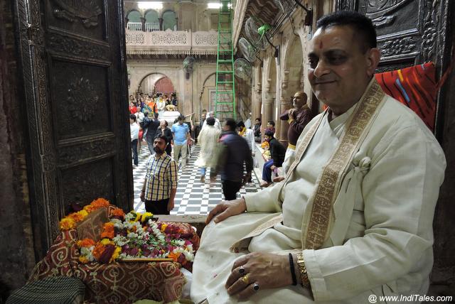 Pandit Ji at Banke Bihari Mandir 