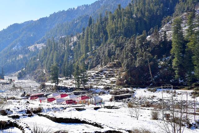 Morning landscape view of the Barot valley