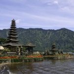 Ulun Danu Beratan Temple landscape view