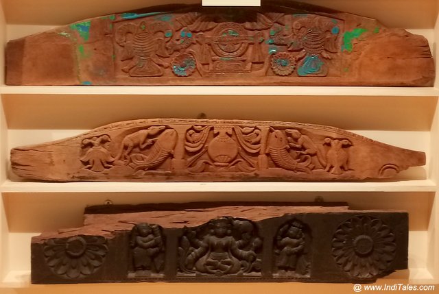 Carved wooden door panels