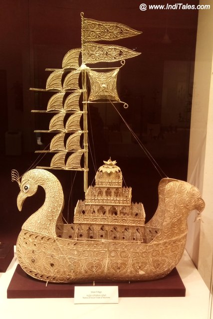 Filigree work Sailing boat artifact