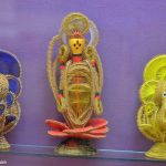 Goddess Lakshmi and Ganesh Paddy craft artifacts at Tribal Museum Bhubaneshwar