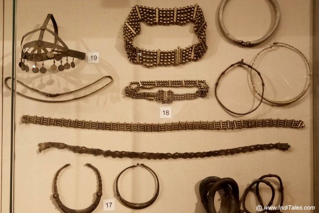 Tribal jewelry on display at Kala Bhoomi Odisha Crafts Museum