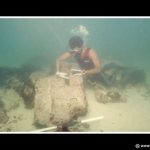 Underwater Archaeology In India – Ocean Of Opportunities Diver at marine site of Dwarka