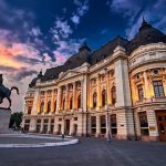 Landscape view of the Central University Library Bucharest