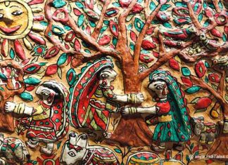 Festivals of Bihar depicted in Paper Mache