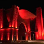 Nalanda University, Rajgir lit up at night