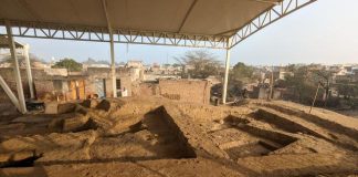 Mound 3 excavation at Rakhigarhi