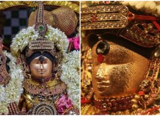 The Six Powerspots Of Murugan Skanda: Aru Padaiveedu Singaravelan of Sikkal and The sweat beads formed after receiving the Vel from Devi