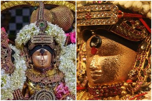 Singaravelan of Sikkal and the sweat beads formed after receiving the Vel from Devi